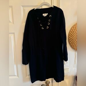 Vineyard Vines Black Wool Mini Sweater Dress (L)